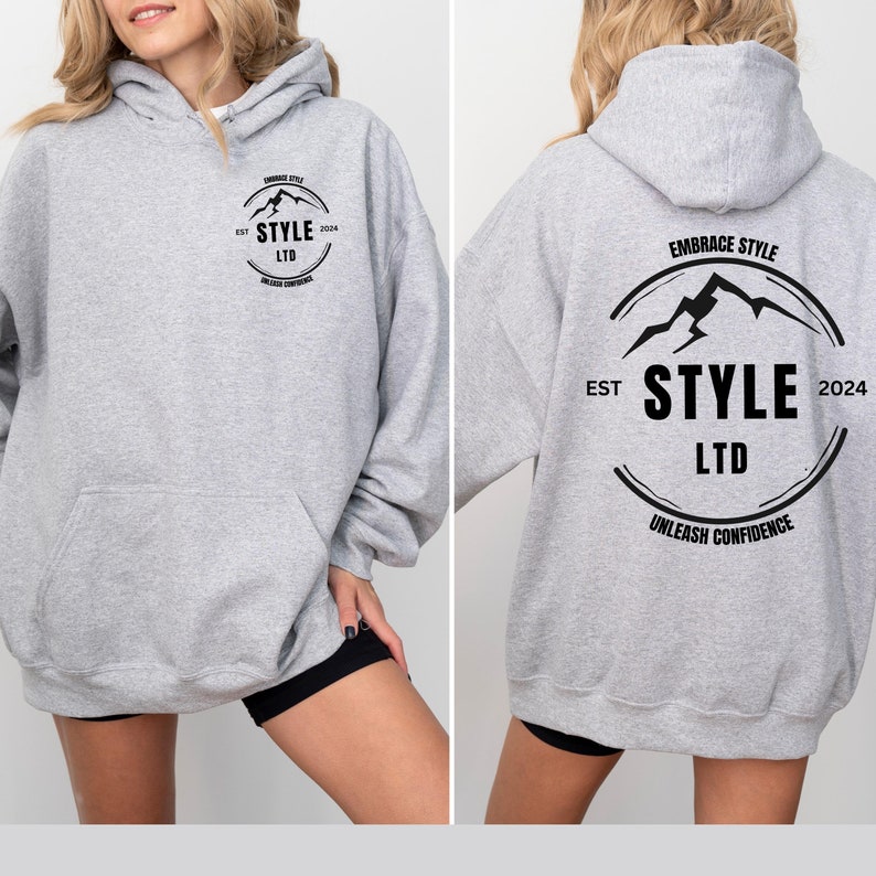 Custom Logo Design Hoodie, Company Logo Hooded Sweatshirt, Personalized Logo Pullover, Your Logo Here, Team Logo Text, Create Your Graphic