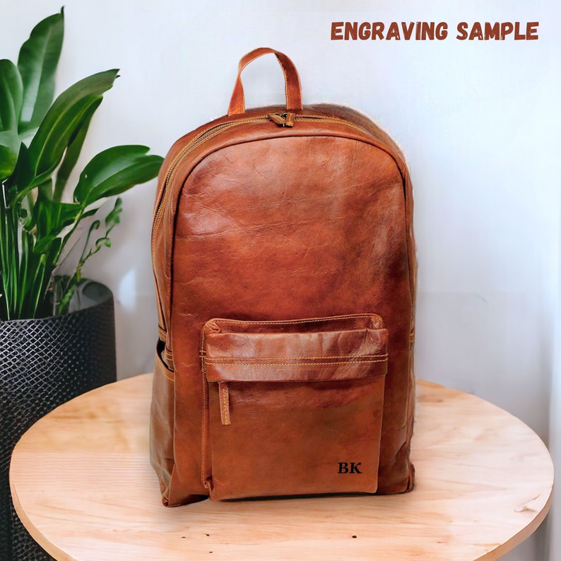 Personalized Leather Backpack, Brown Leather Backpack, Rucksack, Vintage Men Leather Backpack, Hipster Backpack gift for him her, Laptop Bag