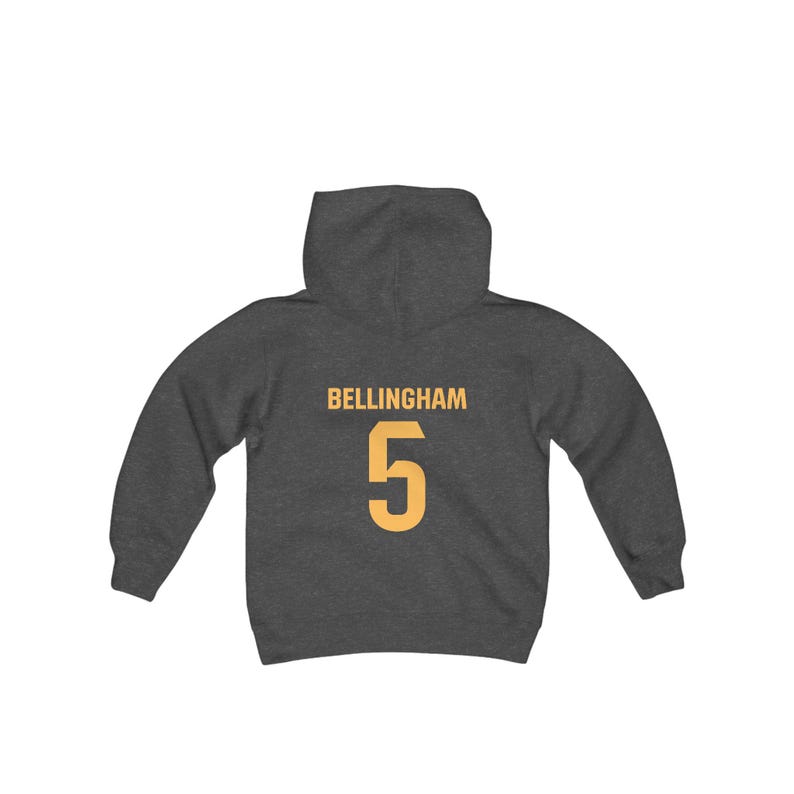 Madrid Bellingham 5 youth hoodie, Soccer Star Madrid Football Jersey Style Bellingham Unisex Hooded Sweatshirt, birthday gift Belligold