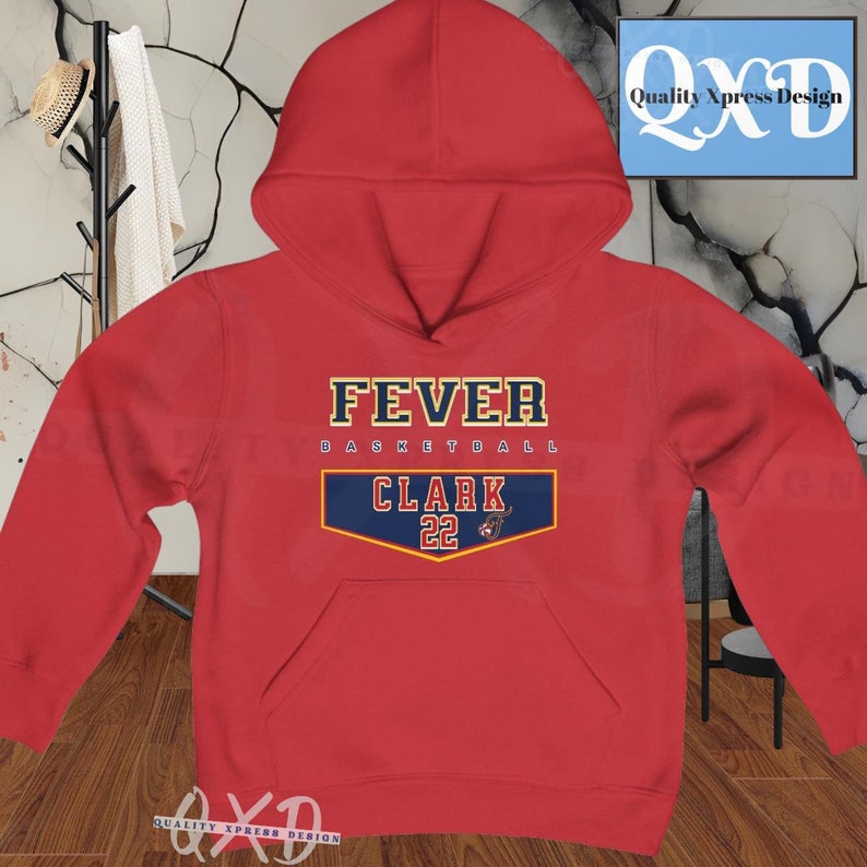 Youth Caitlin Clark, Fever Fan, Youth Heavy Blend Hooded Sweatshirt