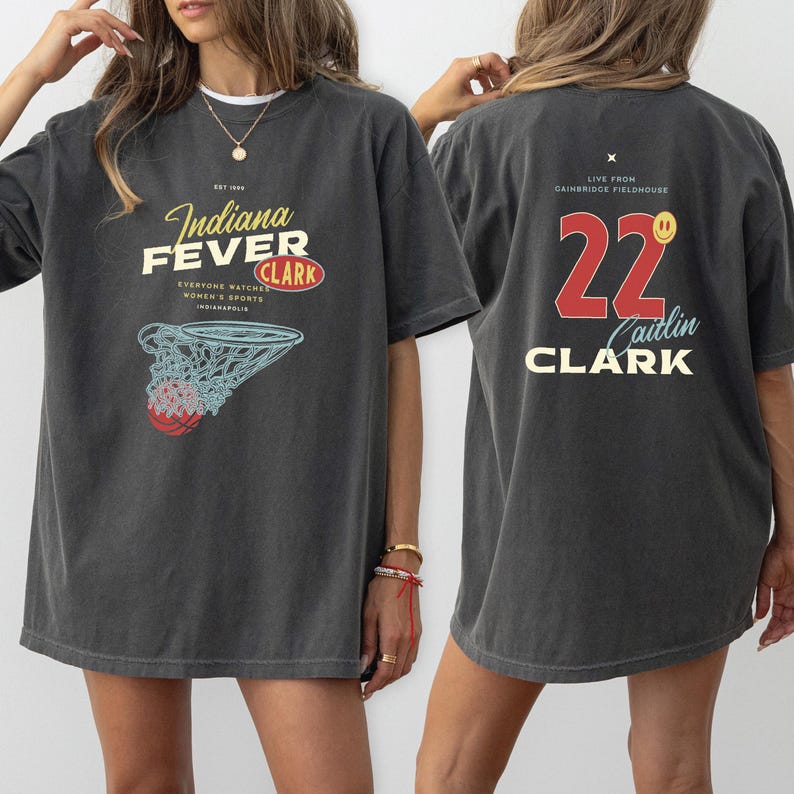 Caitlin Clark Indiana Fever Hoops T-Shirt, Everyone Watches Women's Sports, Unisex Comfort Colors Shirt - Graphite