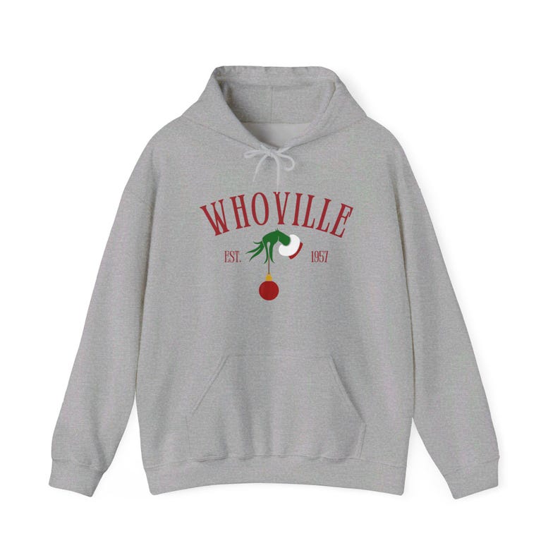 Whoville Sweatshirt, Grinch Christmas Holiday Gift Hoodie or Crewneck