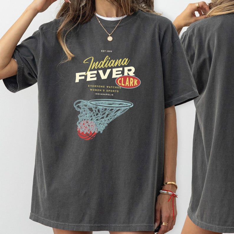 Caitlin Clark Indiana Fever Hoops T-Shirt, Everyone Watches Women's Sports, Unisex Comfort Colors Shirt - Graphite