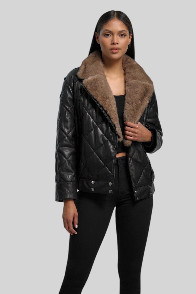 Viviana Quilted Leather Jacket