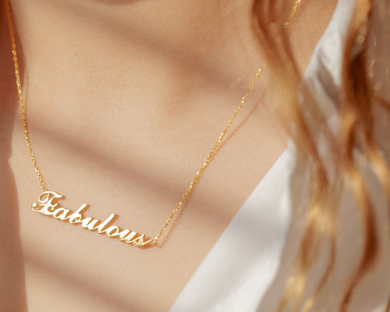 Script Cursive Handwriting Name Necklace for Holidays Gift - Perfect Christmas Gift For Mom For Wife For Her