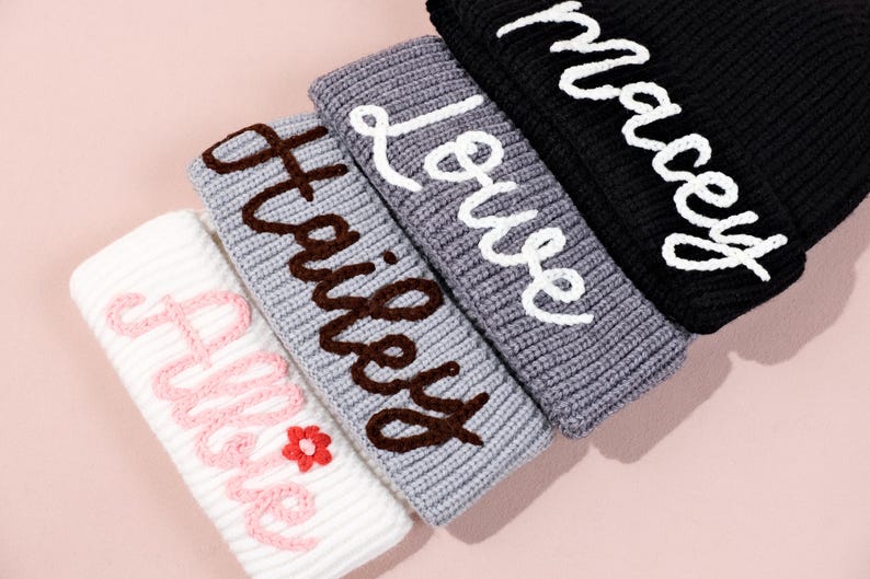 Personalized Kids Winter Hat | Custom Embroidered Beanie with Name | Handcrafted Warm Hat for Children | Unique Cozy Gift for Boys and Girls