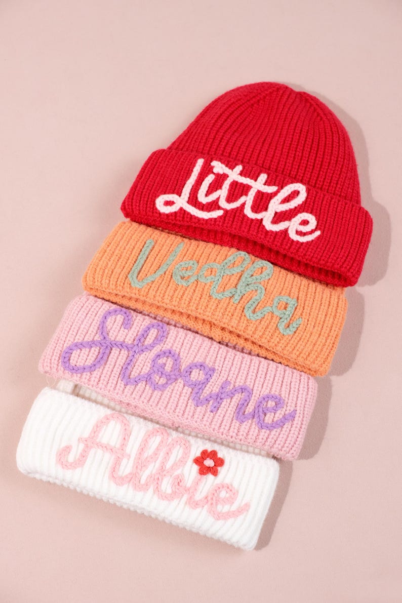 Personalized Kids Winter Hat | Custom Embroidered Beanie with Name | Handcrafted Warm Hat for Children | Unique Cozy Gift for Boys and Girls