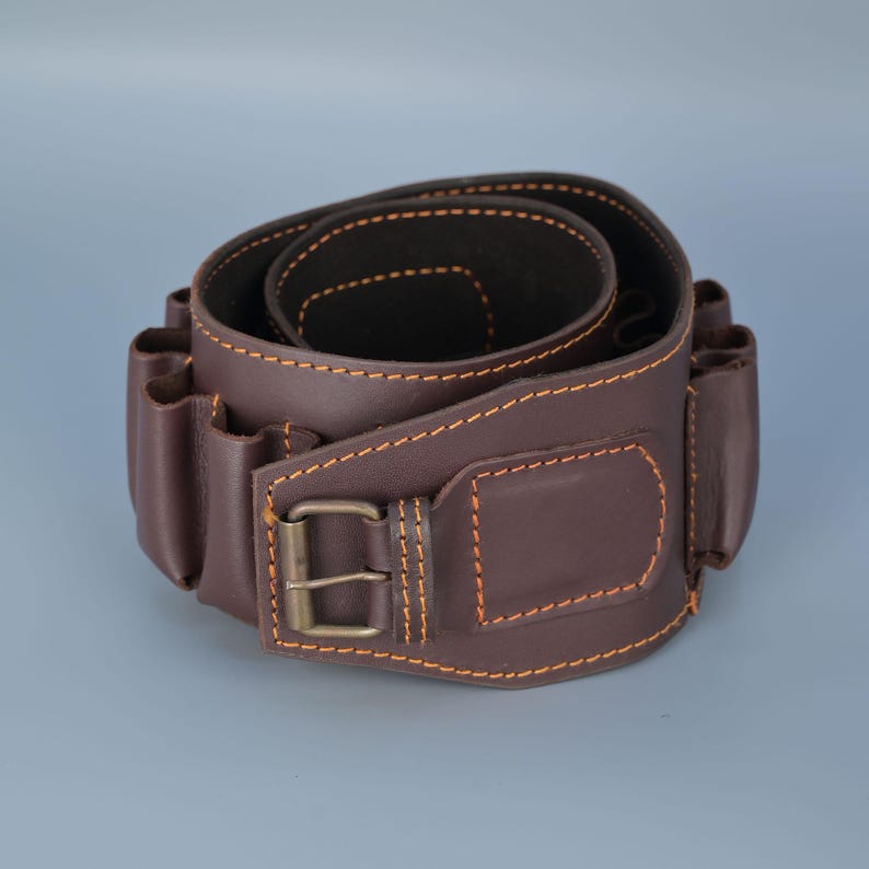 Handmade Leather Cartridge Belt for hunters - Personalized Cartridge Belt harness, Ammo Belt, Hunters Belt, Gift for Hunters, Gift for Dad