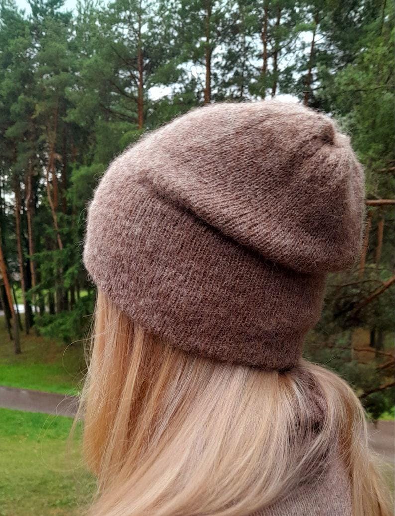 Alpaca wool beanie, Soft knitted wool hat, Alpaca Silk hand made hat, hat beanie for autumn winter spring , Christmas gift