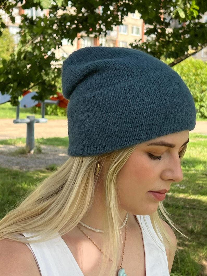 Alpaca wool beanie, Soft knitted wool hat, Alpaca Silk hand made hat, hat beanie for autumn winter spring , Christmas gift