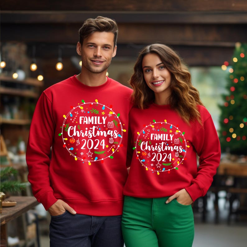 Family Christmas Sweatshirts, Christmas Crewneck Sweatshirt, Matching Family Christmas Outfit, Christmas Matching Pullovers, Family Gift