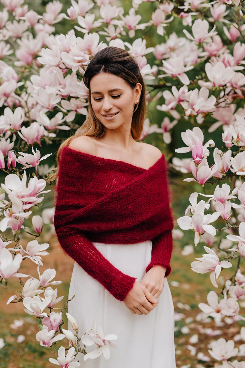 Bridal Cover up Mohair Wrap Wedding Jacket Bridal Shrug Mohair Cape Bridal Sweater Mohair Jacket Women Bridal Jacket Bolero