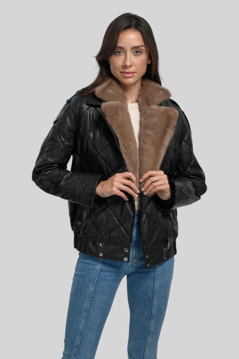 Viviana Quilted Leather Jacket