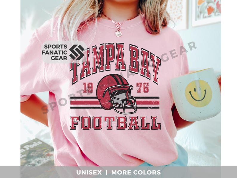 Tampa Bay Football Retro Comfort Colors Shirt, Vintage Retro 80s Style Football Tshirt for Game Day