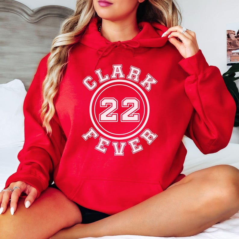 Clark Fever Hoodie Adult Unisex Indiana Fan Fall Pullover Womens Basketball Sweatshirt Jersey