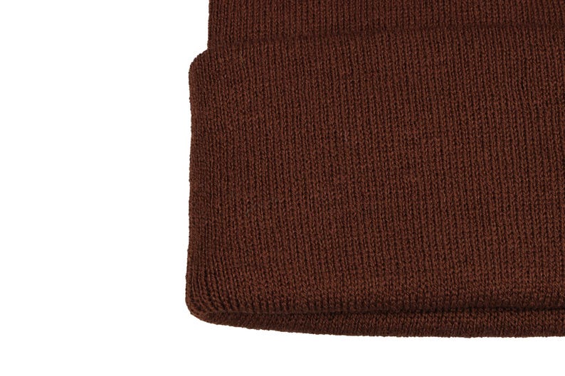 Dark Brown Basic Beanie Cap, 24 Colors Soft Acrylic Unisex Beanie, Hatsquare Winter Beanie, Man Skull Cap, Handmade Cuffed Knit Beanie