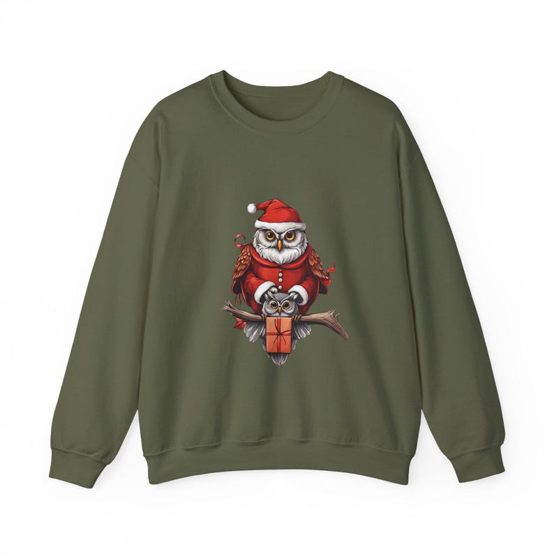 Owl christmas sweatshirt,birds christmas sweater,peanuts holiday,merry christmas,new year season 2024,owl santa man hat sweater,grincy hoodi