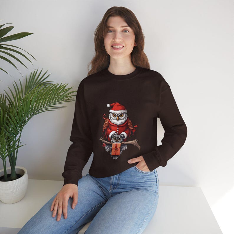 Owl christmas sweatshirt,birds christmas sweater,peanuts holiday,merry christmas,new year season 2024,owl santa man hat sweater,grincy hoodi