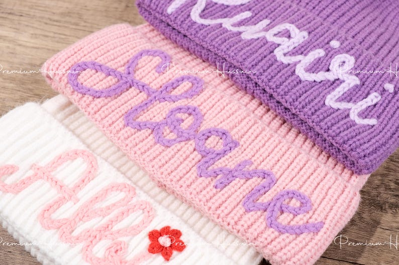 Custom Kids Beanie Hat, Personalized Winter Warm Hat, Embroidered Name Hat, Cozy Gifts for Children, Handcrafted Kids Beanie