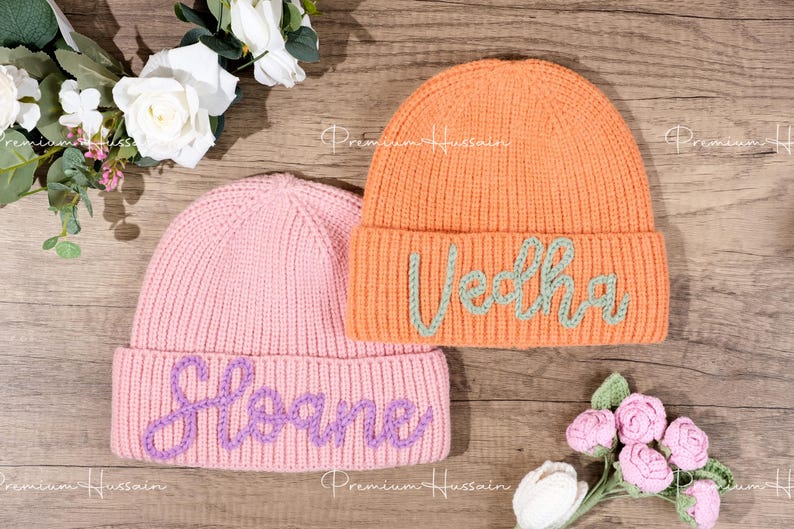 Custom Kids Beanie Hat, Personalized Winter Warm Hat, Embroidered Name Hat, Cozy Gifts for Children, Handcrafted Kids Beanie