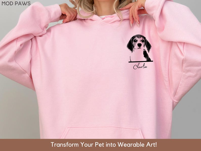 Custom Pet Hoodie Using Pet Photo + Name Custom Dog Hoodie Personalized Dog Hoody Custom Dog Custom Pet Hooded