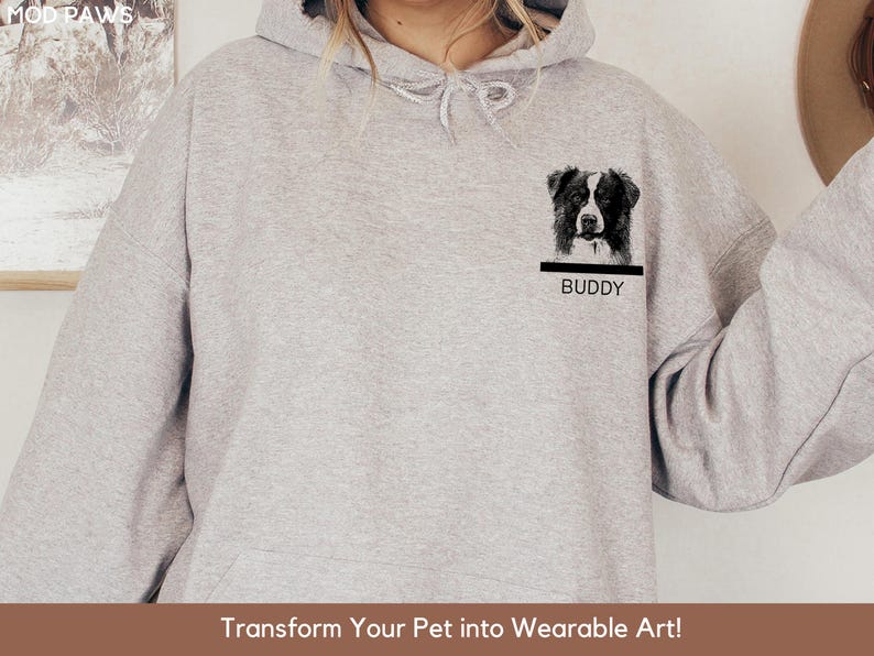 Custom Pet Hoodie Using Pet Photo + Name Custom Dog Hoodie Personalized Dog Hoody Custom Dog Custom Pet Hooded