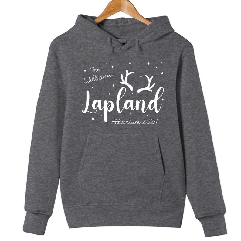 HOODIE (LP-1 ) Personalised Lapland Family Holiday Christmas hoodie The North Pole Santa Claus Xmas Gift Hoody -Youth Hoodies No drawstring