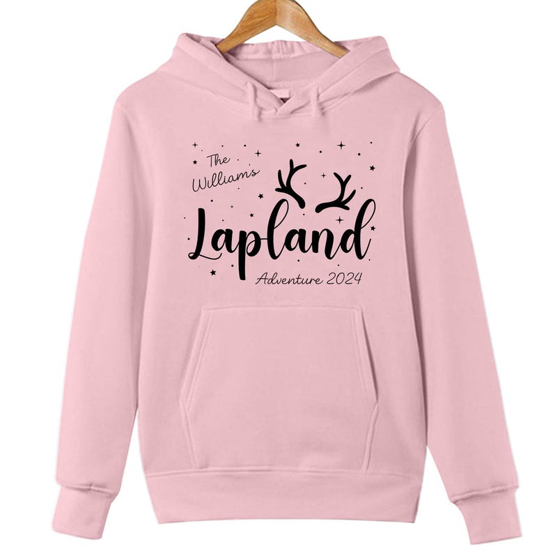 HOODIE (LP-1 ) Personalised Lapland Family Holiday Christmas hoodie The North Pole Santa Claus Xmas Gift Hoody -Youth Hoodies No drawstring