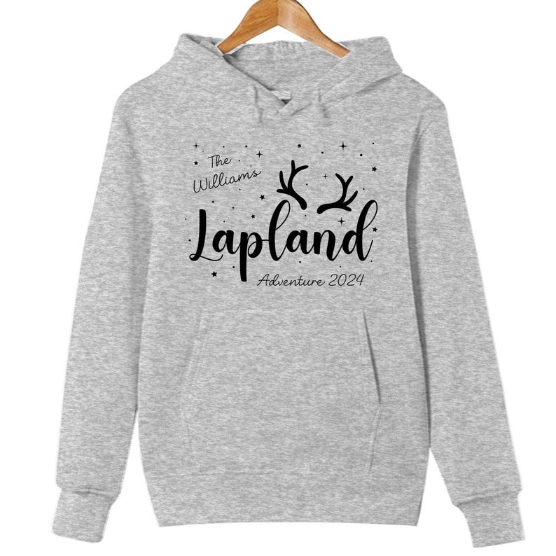 HOODIE (LP-1 ) Personalised Lapland Family Holiday Christmas hoodie The North Pole Santa Claus Xmas Gift Hoody -Youth Hoodies No drawstring