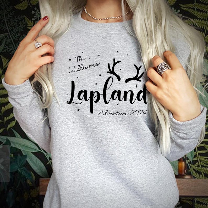 SWEATSHIRT (LP-1) Personalised Lapland Family Matching Christmas Holiday Sweatshirts - Custom The North Pole Santa Claus Xmas Gift Jumper