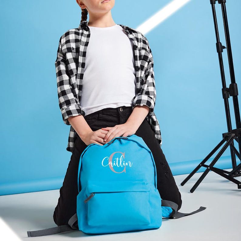 Personalised Initial Name Backpack for Kids, Custom Name Back Pack for Kids Boys Girls, Back to School Essential RuckSack Backpack