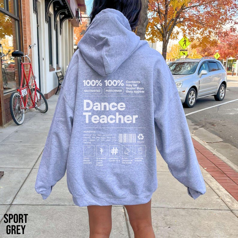 Dance Teacher Hoodie, Cute First Day of School Sweater for Teacher, Funny Dance Teacher Shirt for Spirit Day, Womens Back to School Shirt