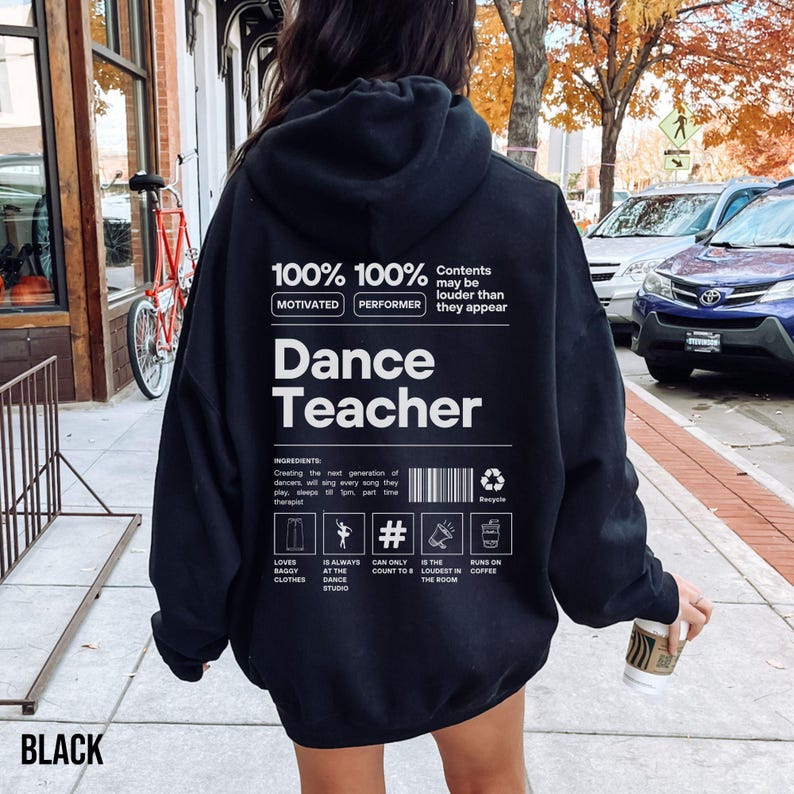 Dance Teacher Hoodie, Cute First Day of School Sweater for Teacher, Funny Dance Teacher Shirt for Spirit Day, Womens Back to School Shirt