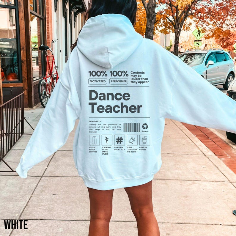 Dance Teacher Hoodie, Cute First Day of School Sweater for Teacher, Funny Dance Teacher Shirt for Spirit Day, Womens Back to School Shirt