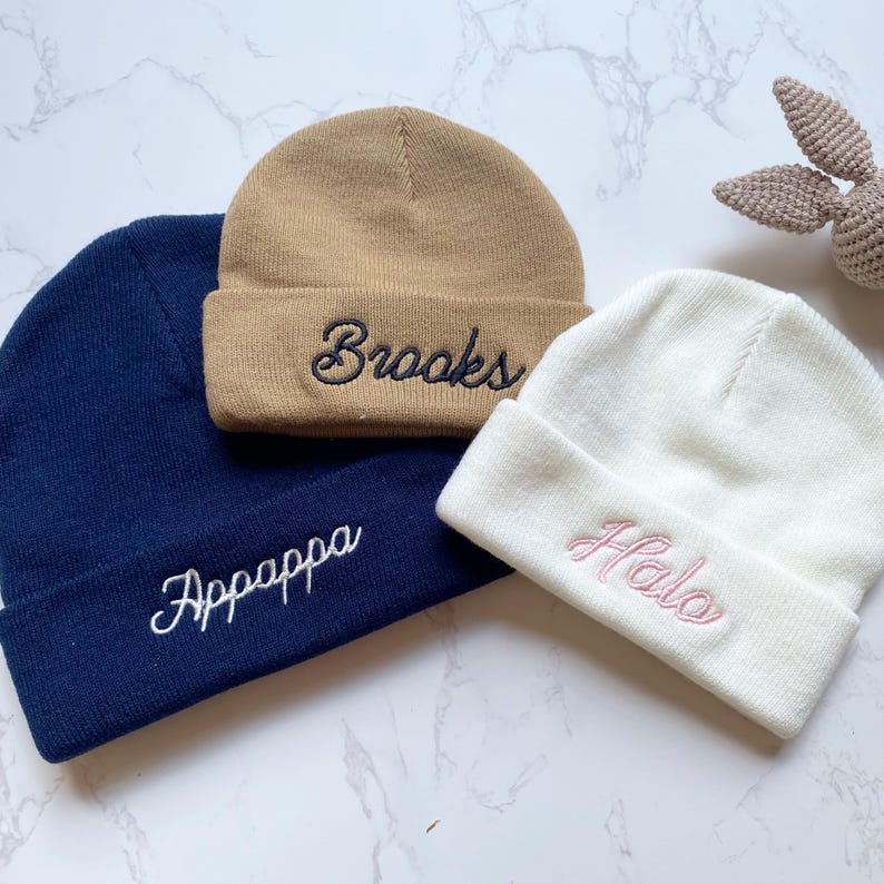 2025 Personalized Family Matching Beanie, Personalized Embroidered Beanie, Monogram Custom Kids Winter Beanie, Baby Shower Gift