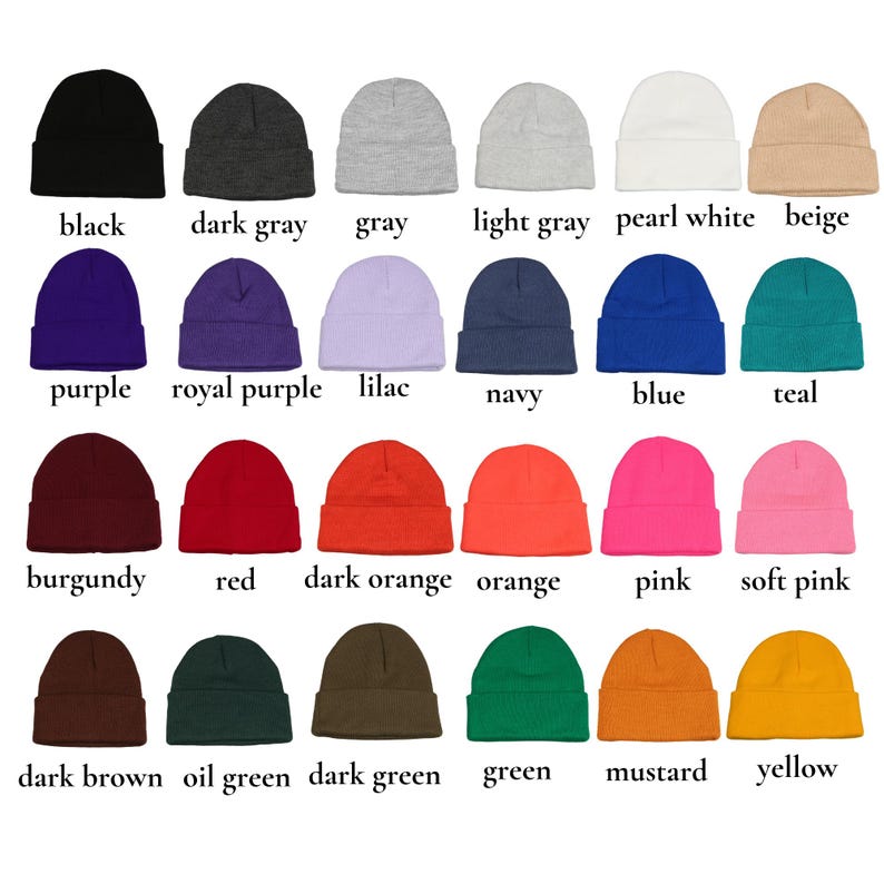 Dark Brown Basic Beanie Cap, 24 Colors Soft Acrylic Unisex Beanie, Hatsquare Winter Beanie, Man Skull Cap, Handmade Cuffed Knit Beanie