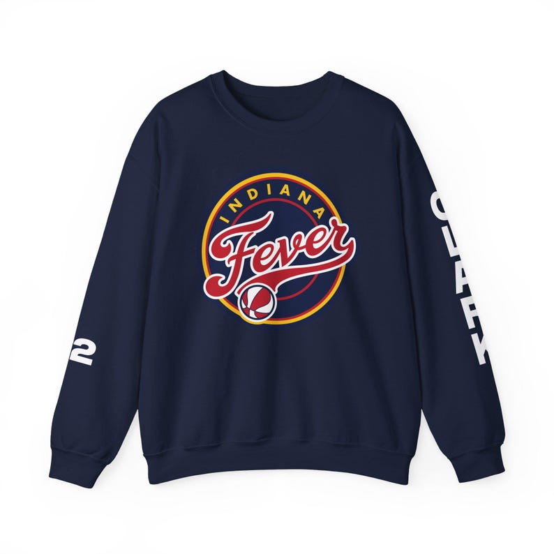 Indiana Fever Caitlin Clark Unisex Heavy Blend™ Crewneck Sweatshirt Sleeve print for Indiana Fever Fan