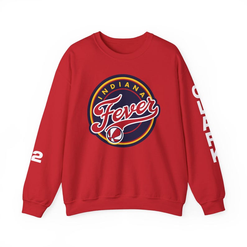 Indiana Fever Caitlin Clark Unisex Heavy Blend™ Crewneck Sweatshirt Sleeve print for Indiana Fever Fan