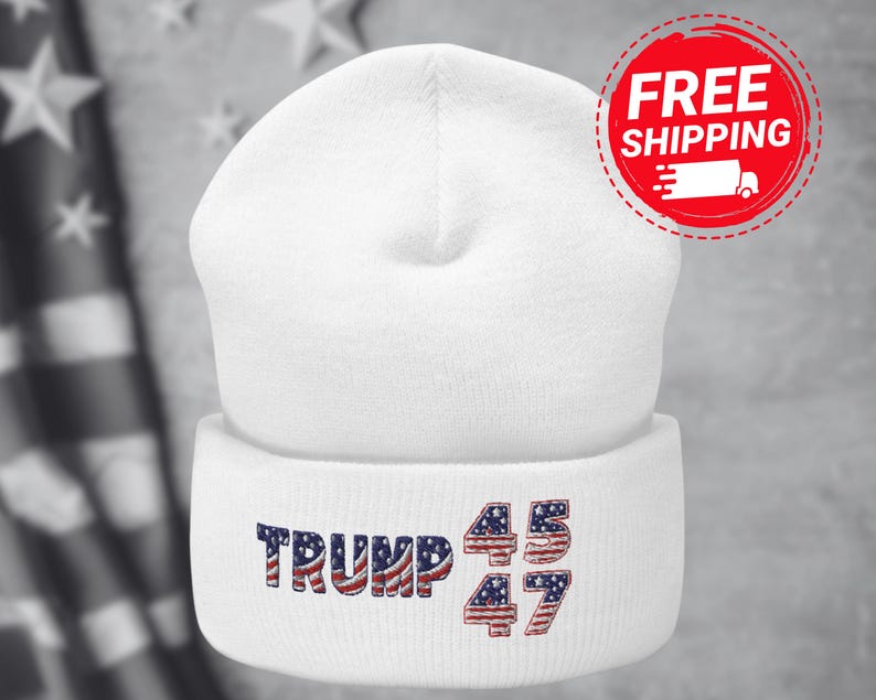 Trump 2024 Hat Winter Beanie Trump 2024 Election Winner Trump Vance Winner Election 2024 MAGA 45 47 Hat Inauguration 2025 Trump 2024