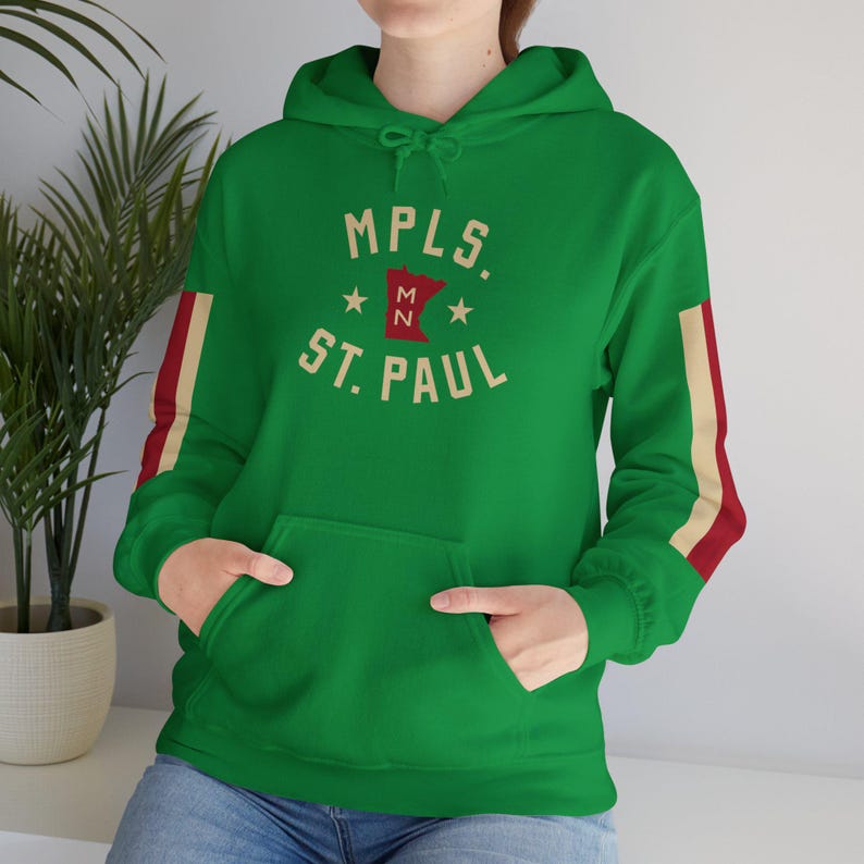 Minnesota Wild Vintage Hoodie, Cozy Retro Sweatshirt for Hockey Fans, Perfect Gift for Ice Hockey Enthusiasts, Wild Hockey