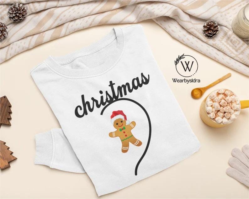 Couple Merry Christmas Sweater, His and Hers Matching Heart Christmas Sweatshirt, Cute Gingerbread Couple Printed Jumpers, Couples Xmas Gift