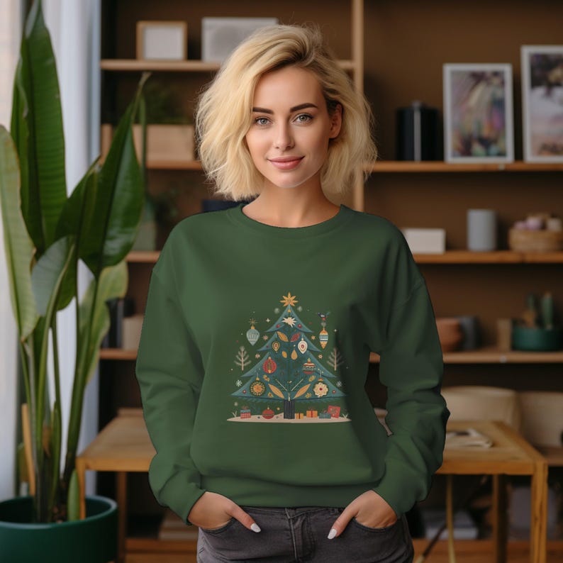 Christmas Softstyle Fleece Sweatshirt, Holiday Crewneck Jumper, Winter Pullover,