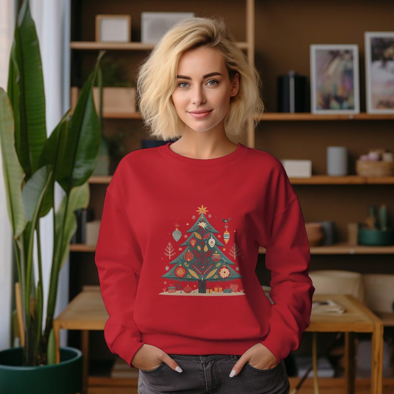 Christmas Softstyle Fleece Sweatshirt, Holiday Crewneck Jumper, Winter Pullover,