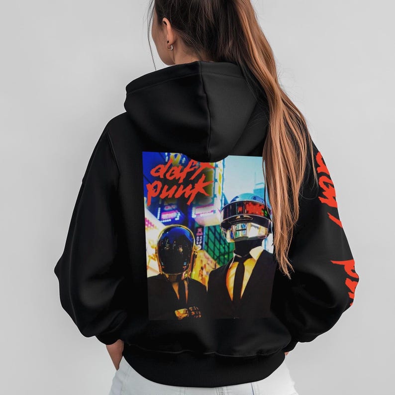 Daft Punk Hoodie, Daft Punk Merch, Daft Punk, House music hoodie, EDM Sweatshirt, Daft Punk print, techno hoodie