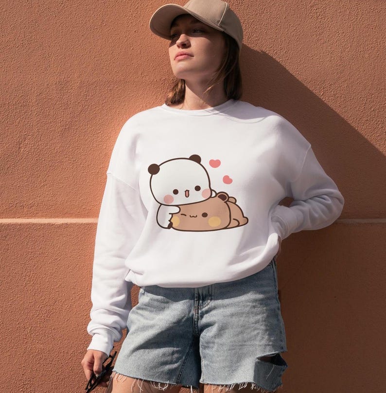 Bubu Dudu Sweatshirt, Unisex High-Quality, Panda Bear Cute Cartoon Graphic, Adults | Anime Kawaii Jumper, Pullover, Top, Sweater, Apparel