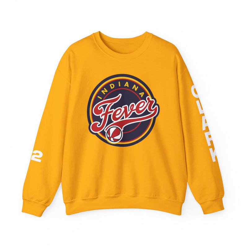 Indiana Fever Caitlin Clark Unisex Heavy Blend™ Crewneck Sweatshirt Sleeve print for Indiana Fever Fan