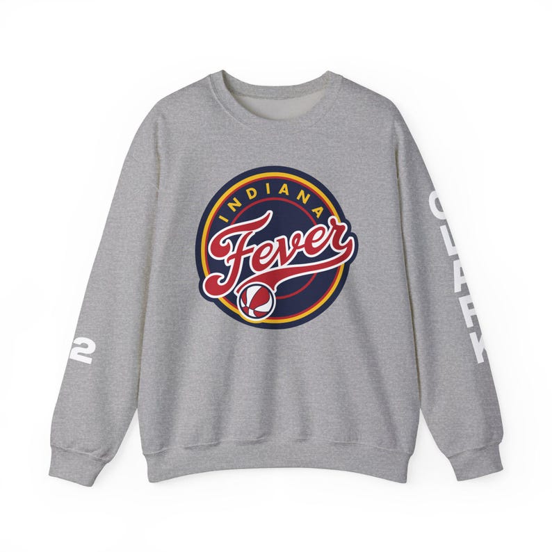 Indiana Fever Caitlin Clark Unisex Heavy Blend™ Crewneck Sweatshirt Sleeve print for Indiana Fever Fan