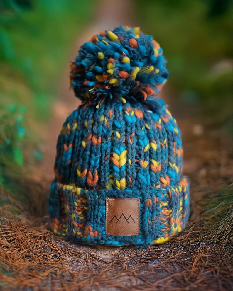 Winter beanie for women - Winter Hiking Beanie - Warm winter Beanie for women - Beanie hat - Colourful Winter Beanie