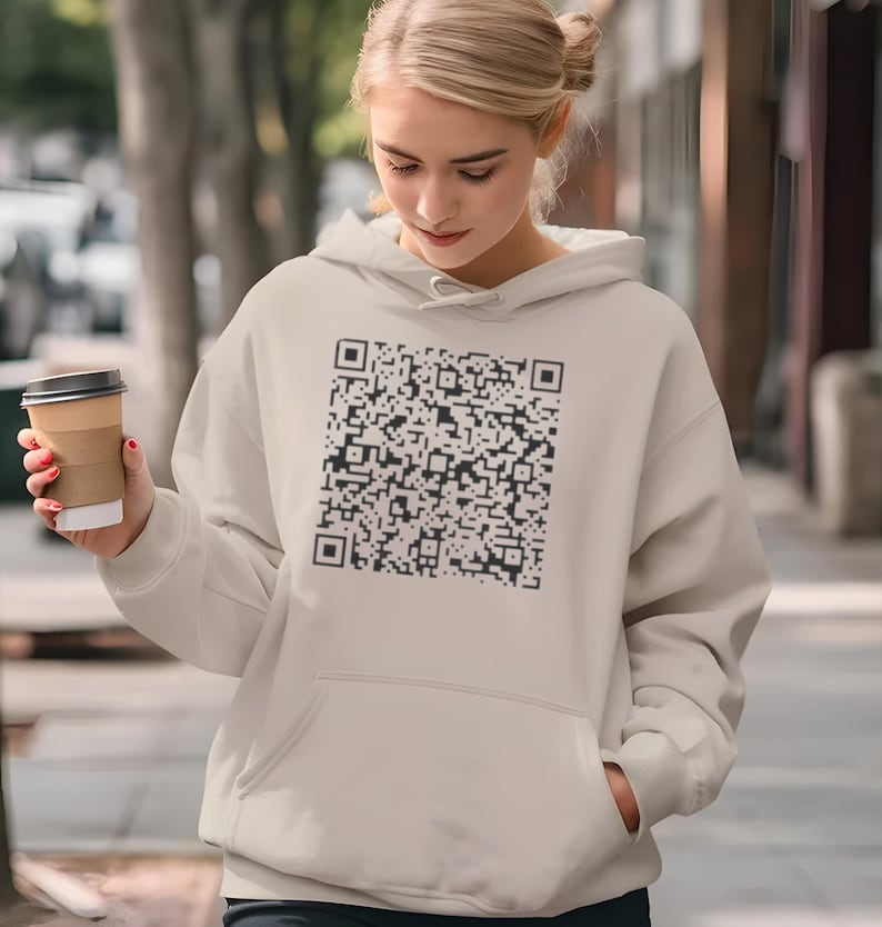 Fuck Off with Custom QR code Hoodie, Funny Saying Shirt with Custom QR code Tee, Sarcastic Gift for Friends, Fuck Off Adult Humor Tee Hoodie