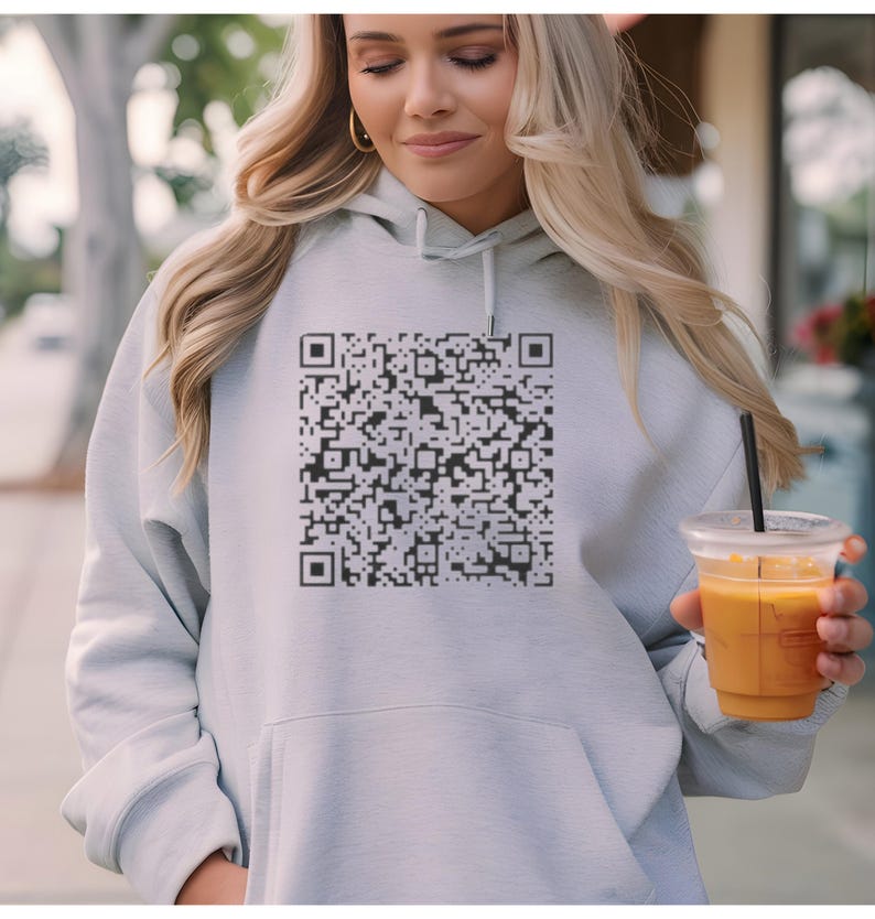 Fuck Off with Custom QR code Hoodie, Funny Saying Shirt with Custom QR code Tee, Sarcastic Gift for Friends, Fuck Off Adult Humor Tee Hoodie